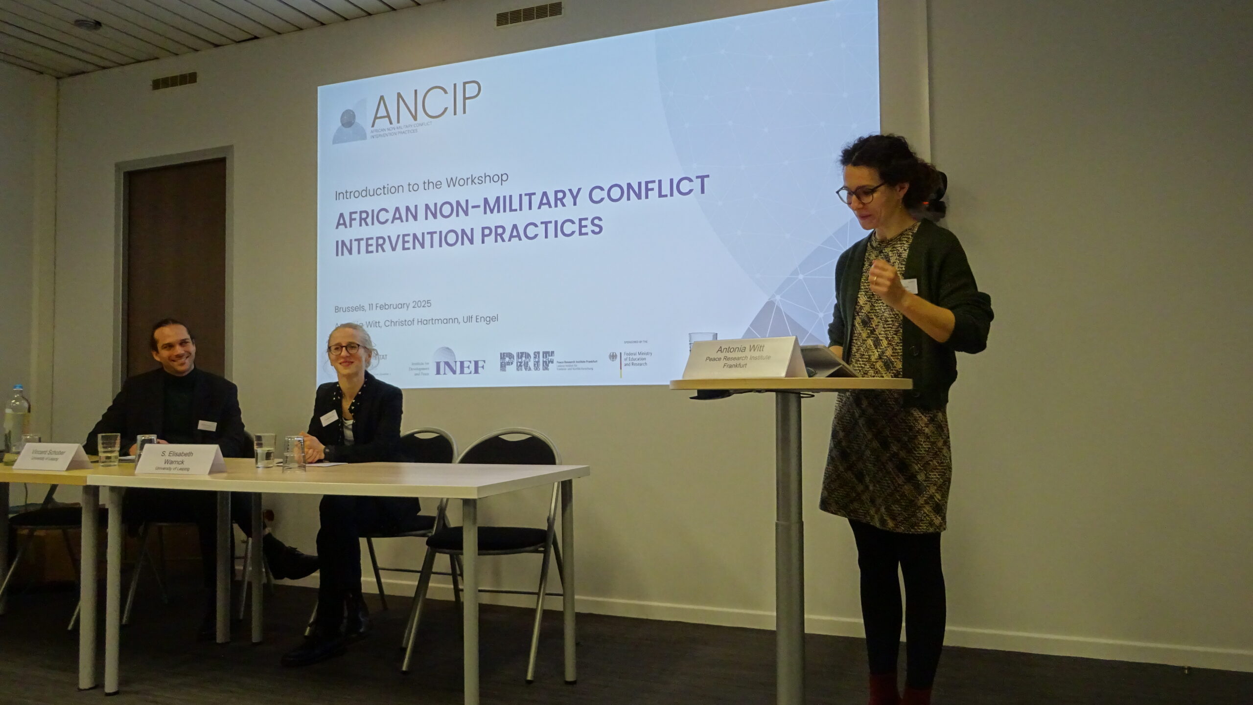 Antonia Witt opens the ANCIP transfer workshop in Brussels.