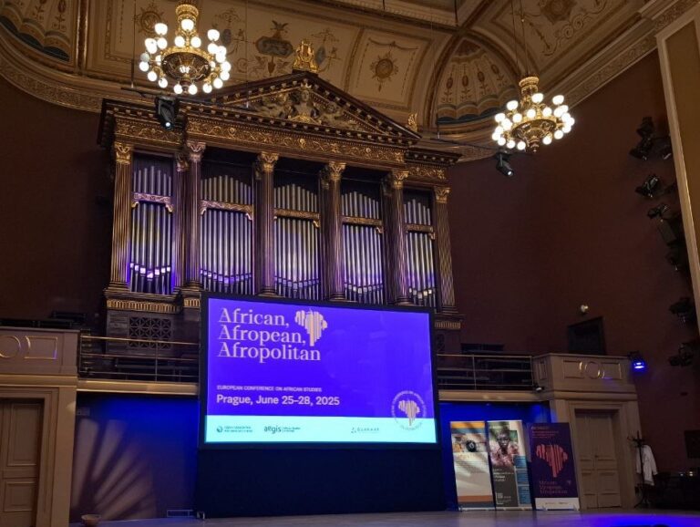 ECAS, conference theme showed during reception